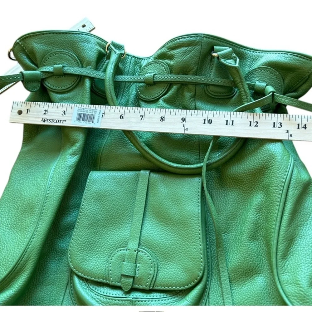Isaac Mizrahi Vibrant Green Leather Hobo Bag - Picture 4 of 15